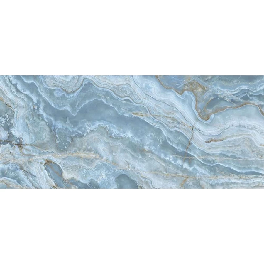 Керамогранит Ava Ceramica Onice Iride Cobalto Lap полуглянцевый голубой 173025/2 280х120 см