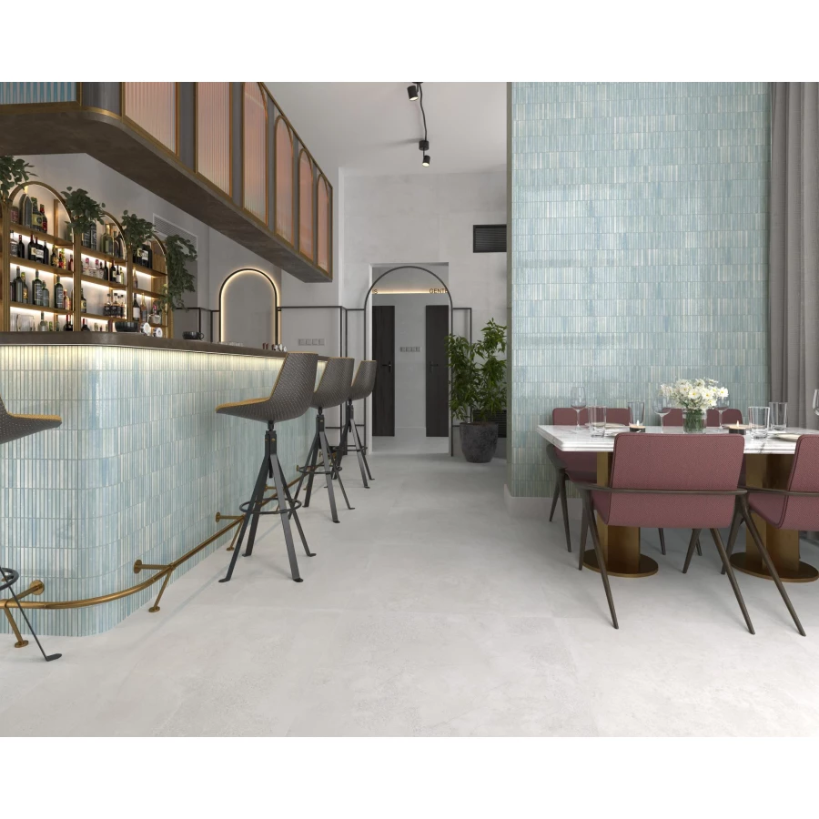 Керамогранит Dune Ceramica Kit-Kat Mosaic Water Glossy глянцевый голубой 188859 23,1х11,5 см