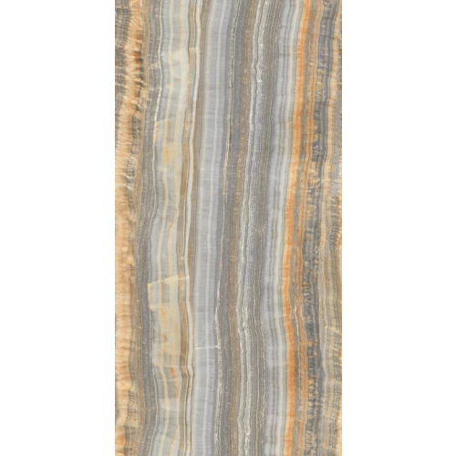 Керамогранит Ariostea Ultra Onici Grey Onyx Vein Cut Lucidato Shiny 6 мм KL серо-коричневый UO6L157557 150х75 см