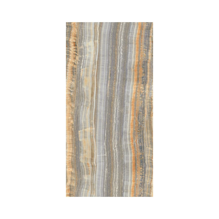 Керамогранит Ariostea Ultra Onici Grey Onyx Vein Cut Lucidato Shiny 6 мм KL серо-коричневый UO6L157557 150х75 см