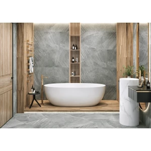 Керамогранит Delacora Рок серый / Rock Gray матовый карвинг 46,08 м в пал D60203M 60х60 см