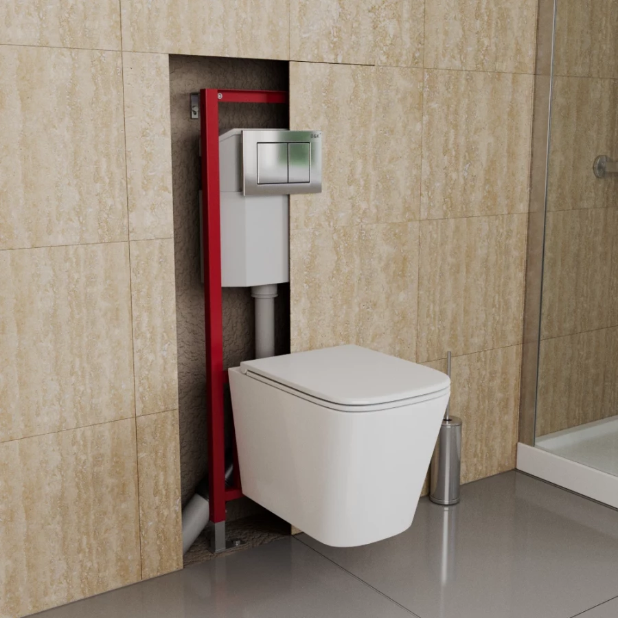 Инсталляция D&K с клавишей хром DI8140116 40x16.5x116 см