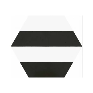 Керамогранит Codicer Hex. Porto Capri Black черно-белый 25x22 см