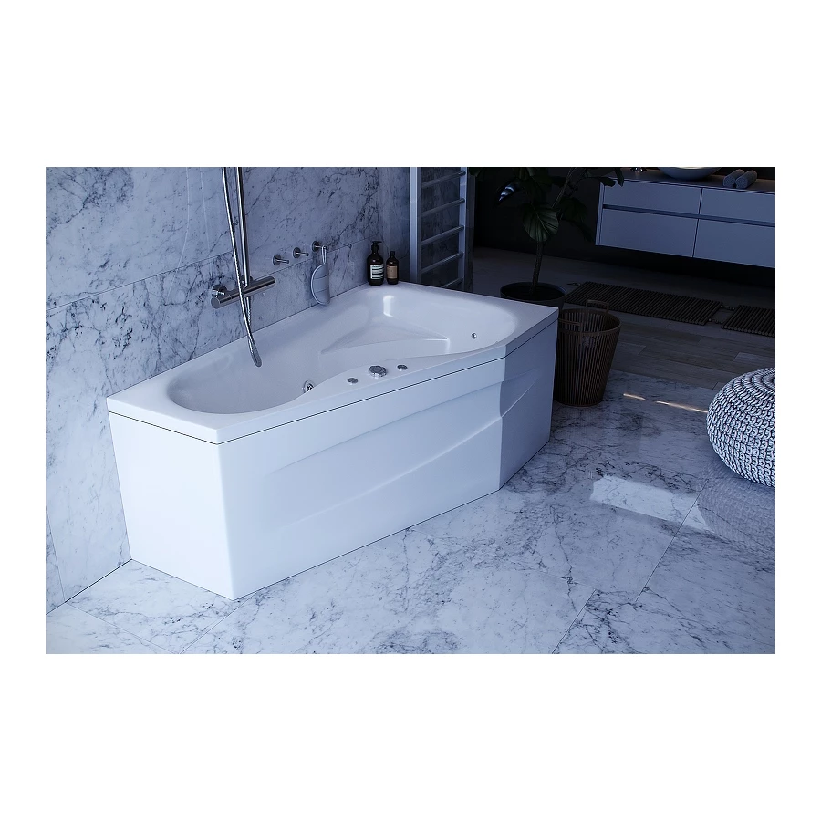 Ванна акриловая Aquatek Медея правая без гидромассажа MED180-0000012 170х95 см
