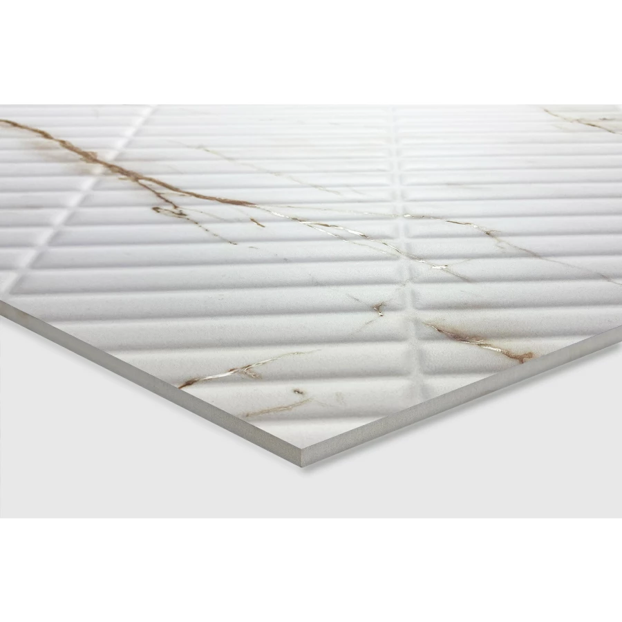 Керамогранит Creanza Selva Gold Decor Carving Pro белый CP4004-D 120х60 см