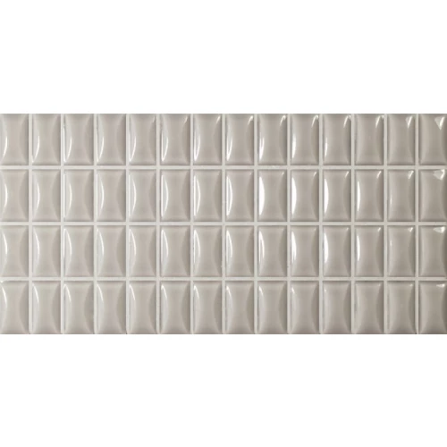 Плитка настенная WOW 3D Bars Bevel Pearl Gloss глянцевая серая 135553 25х12,5 см