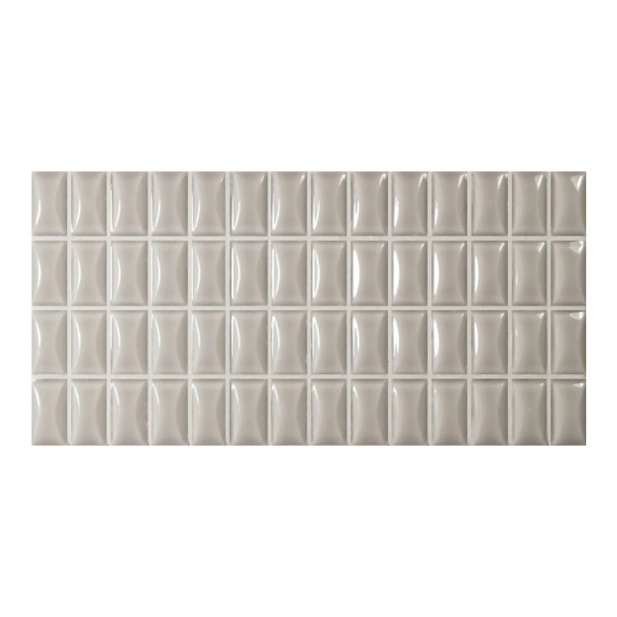 Плитка настенная WOW 3D Bars Bevel Pearl Gloss глянцевая серая 135553 25х12,5 см