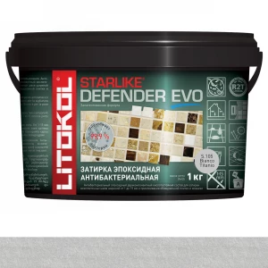 Затирка Litokol Starlike Defender EVO антибактериальная эпоксидная S.105 Bianco Titanio L0485550002 1 кг