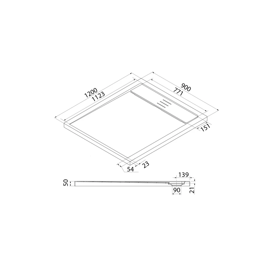 Поддон душевой Iddis Bild BIL5WS0i22 белый 120х90х5 см
