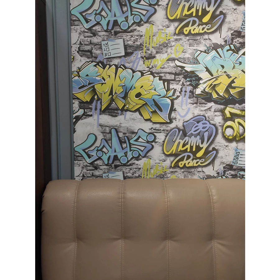 Обои флизелиновые Palitra Home HomeColor Daim зеленые HC71906-44 1.06х10.05 м