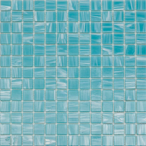 Мозаика из стекла Pixel mosaic Прессованное стекло чип 23x23 матовая голубая 32,7х32,7 см