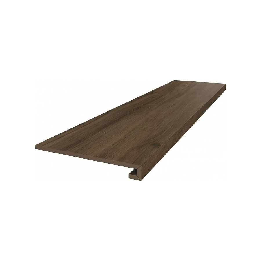 Ступень клееная из керамогранита Kerama Marazzi Сальветти матовая коричневая SG506820R/GCF 119,5х33 см