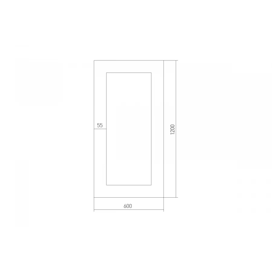 Зеркало без подсветки MixLine Бук 525441 60х120 см