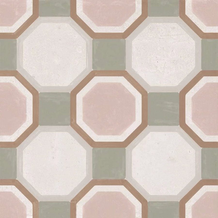 Керамогранит Harmony Peronda Patterns Pink Diamond матовый многоцветный 3386036491 22,3х22,3 см