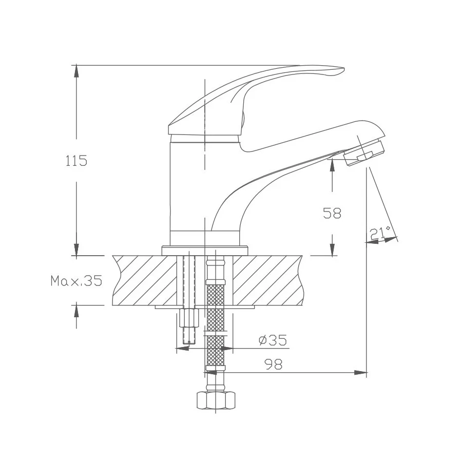 Смеситель для раковины Haiba HB1036
