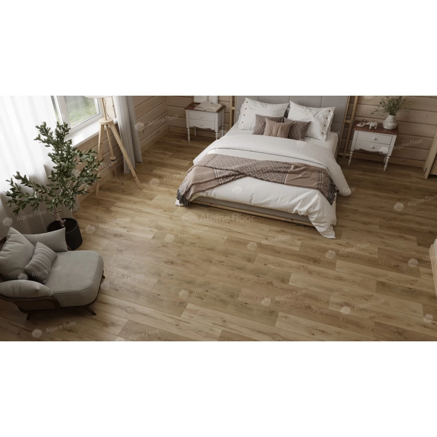 Ламинат Alpine Floor by Classen Aqua Life синхронное тиснение Дуб Стокгольм LF103-09 33 класс 8 мм 1.97 кв.м 128.5х19.2 см
