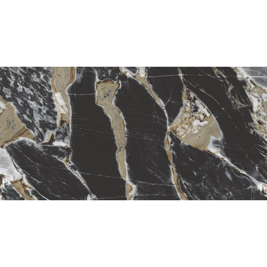 Керамогранит Laparet Castor Полированный черный 60x120 см