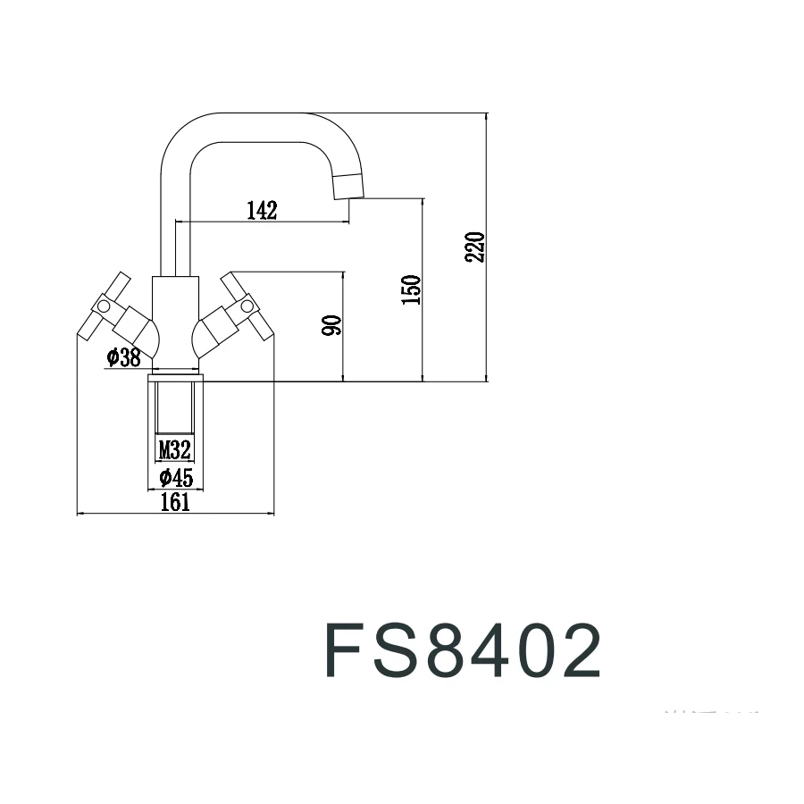 Смеситель для мойки Fmark FS8402H черный