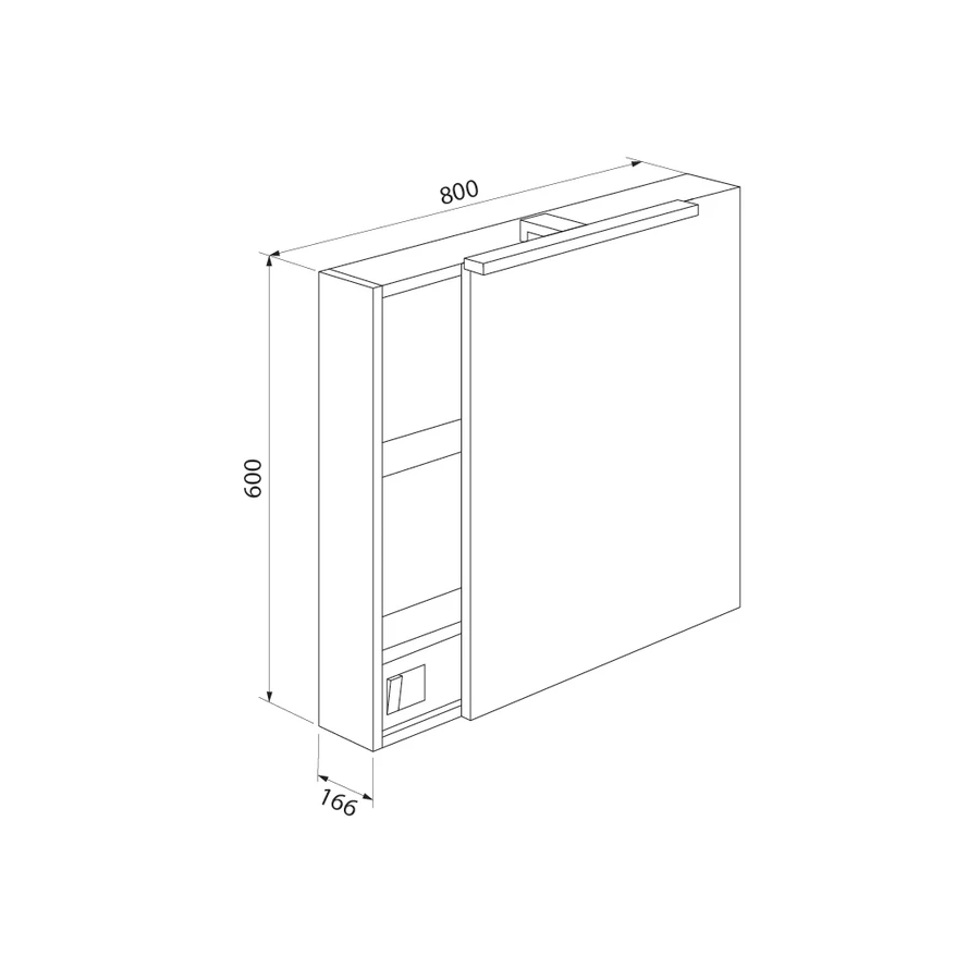 Зеркало-шкаф IDDIS Mirro 80 MIR8000i99 80x60 см