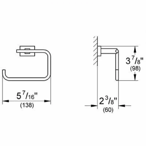 Держатель туалетной бумаги Grohe Essentials Cube 40507001