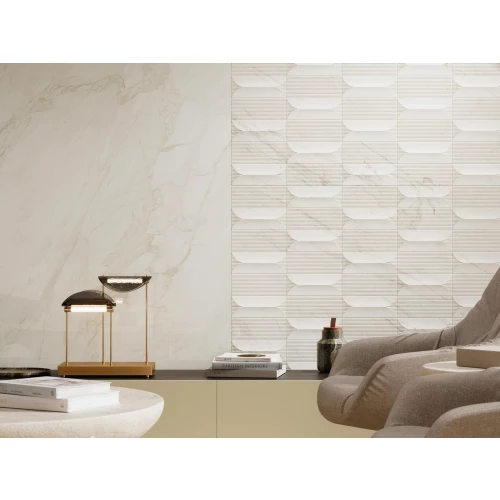 Декор Porcelanosa Глем Вхите Десо / Glem White Deco матовый белый 100354919 150х59,6 см