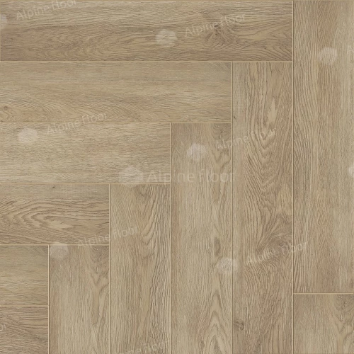Каменный SPC ламинат Alpine Floor Parquet Light синхронное тиснение Дуб Ваниль Селект ЕСО 13-3 43 класс 4 мм 1.95 кв.м 60х12.5 см