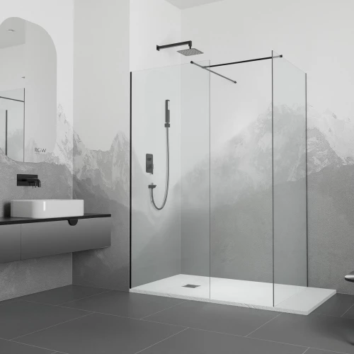 Перегородка для душа RGW WA-020B WA-010B 2 шт + S-1220 B Прозрачное 02122089-11 80х90 см