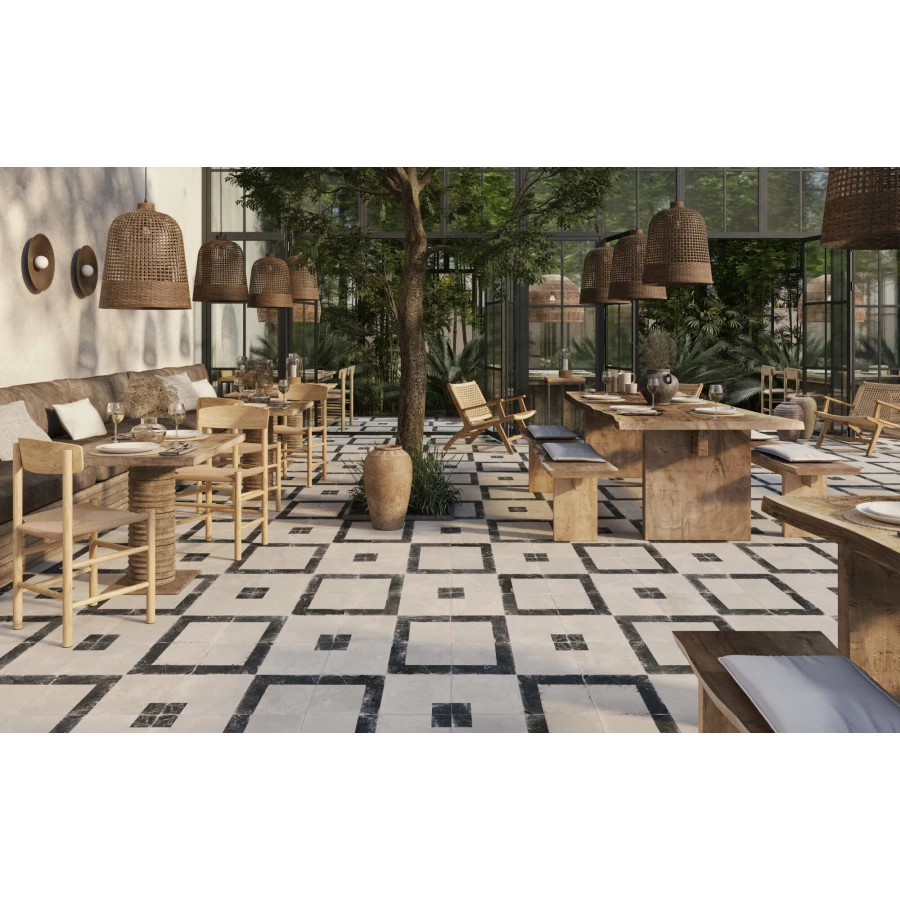 Керамогранит Peronda FS Brush Square матовый серо-черный 3386040472 22,3х22,3 см