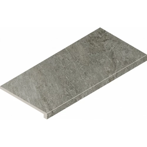 Ступень угловая правая из керамогранита Italon Магма Фог Грип серая 620070002968 60х33 см