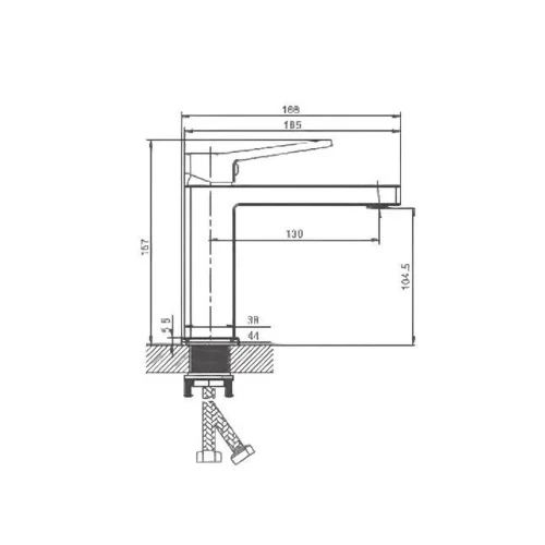 Смеситель для раковины Haiba оружейная сталь HB10732-3