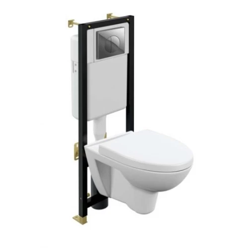 Комплект Cersanit Parva co dpl eo + black + leon хром глянцевый A64229