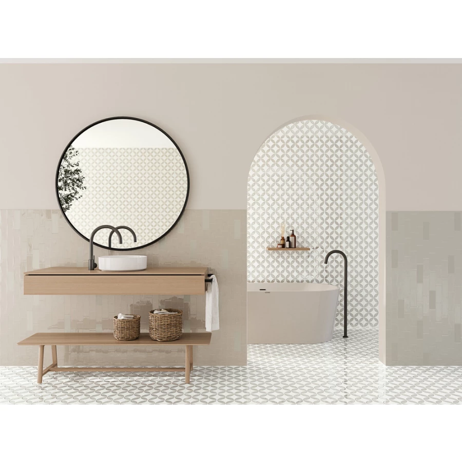 Керамогранит Harmony Peronda Mayari Taupe Petals LT матовый серый 3386037796 22,3х22,3 см