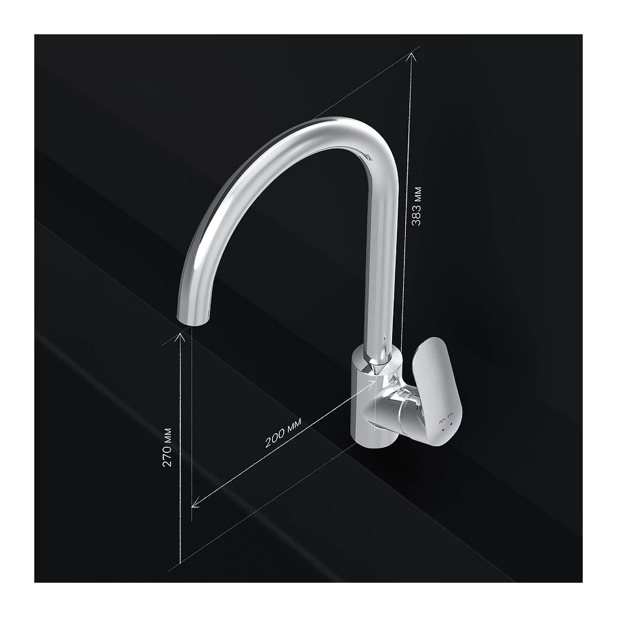 Смеситель для кухни Am Pm Like хром F8007100