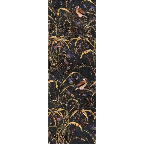 Декор Kerama Marazzi Астория Птицы черный 25х75 см