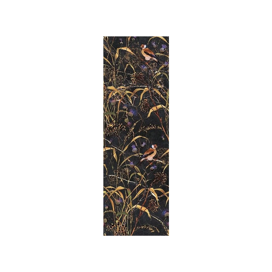 Декор Kerama Marazzi Астория Птицы черный 25х75 см