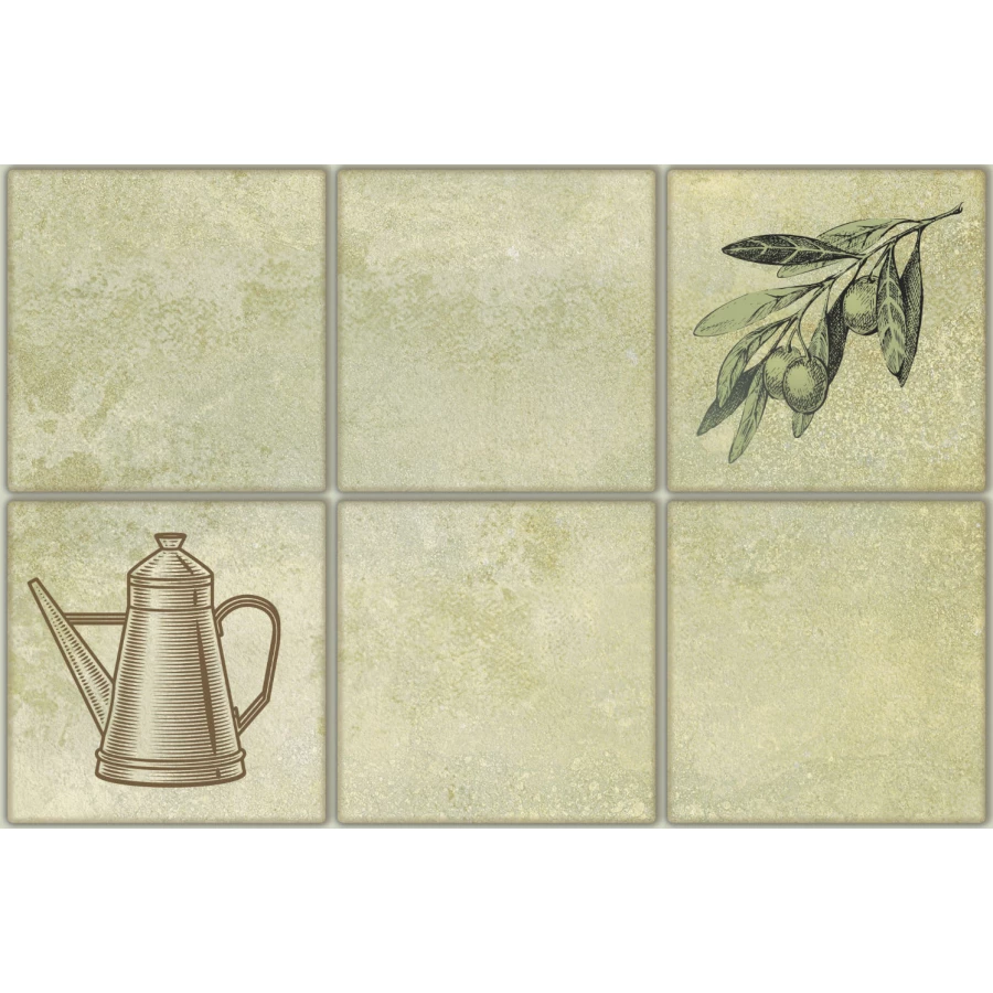 Плитка НЗКМ Vintage voyage brocca оливковый TD-VV-D-BRO 20х30