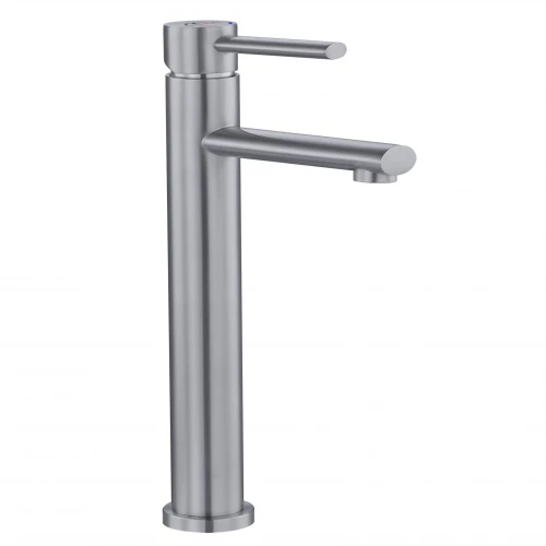 Смеситель Fashun для умывальника высокий сатин A51234