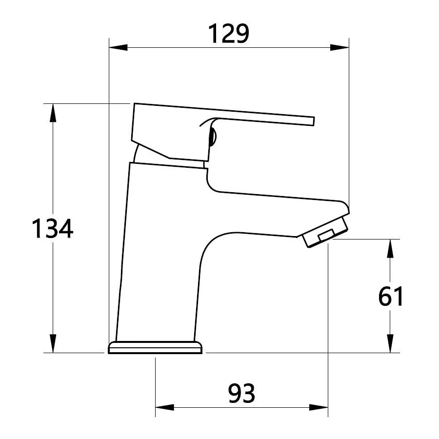 Смеситель Voda Fin для раковины хром FN26