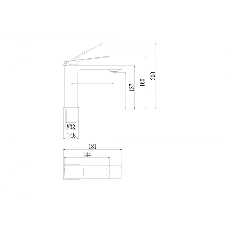 Смеситель для раковины Savol золотой S-009001B