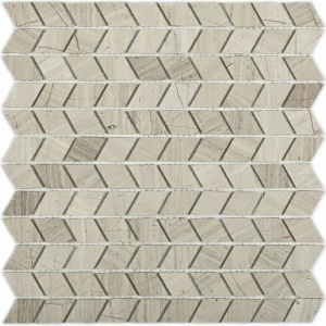Мозаика Bonaparte Каменная мозаика Tibet глянцевая серая 28,7х27,5 см