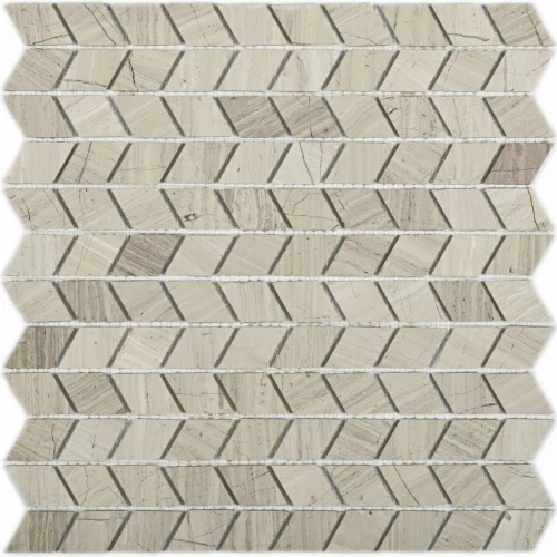 Мозаика Bonaparte Каменная мозаика Tibet глянцевая серая 28,7х27,5 см