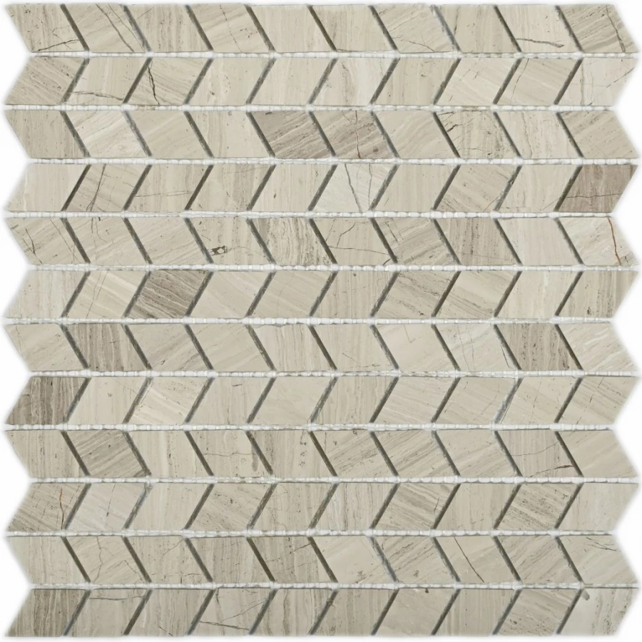 Мозаика Bonaparte Каменная мозаика Tibet глянцевая серая 28,7х27,5 см