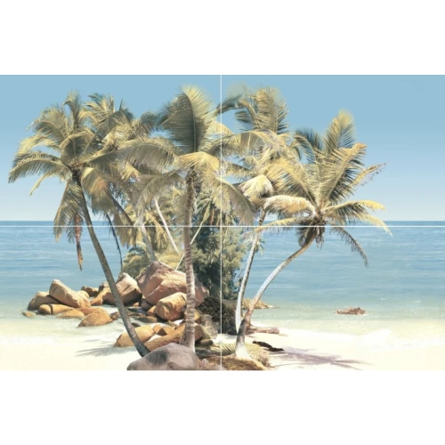 Панно Дельта Керамика Mauritius P4-1D138 из 4-х пл. Голубой 60х40 