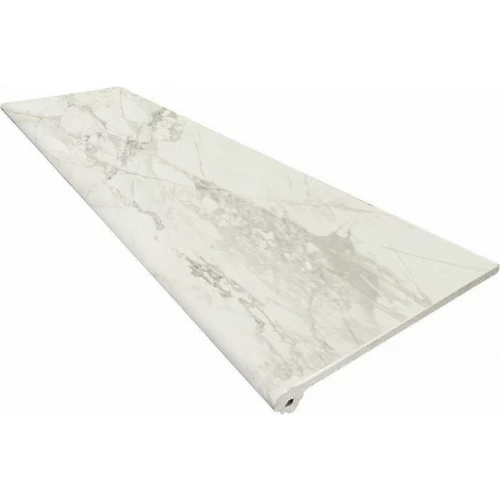 Ступень из керамогранита Ape Ceramica Wabi Sabi Peldano Fior Invisible Gold матовая серая A036723 120х33 см