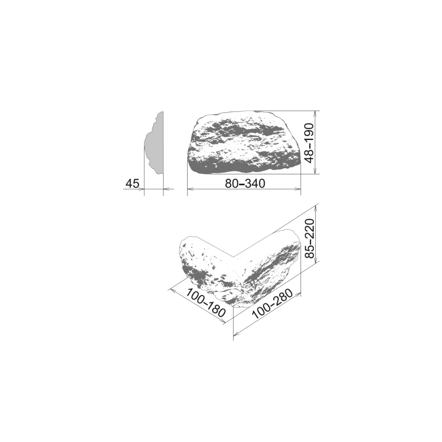 Декоративный камень Камелот Дублин белый 120