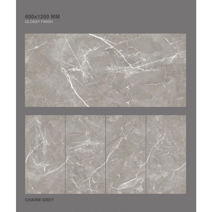 Керамогранит Kevis Glossy Charm Grey 120х60 см