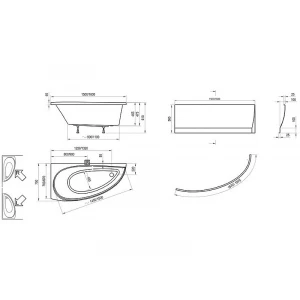 Ванна Ravak Avocado P правая CS01000000 150x75 см