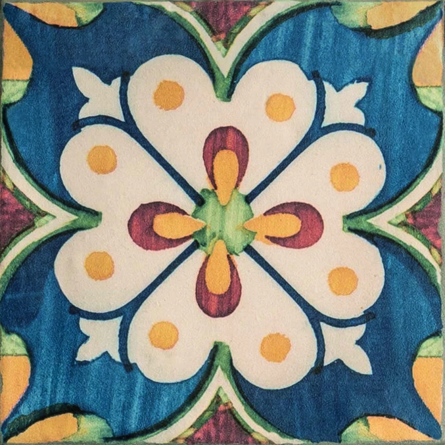 Керамогранит Nanda Tiles Марлов Эльвисса / Marlow Elvissa полуматовый многоцветный 11,5x11,5 см