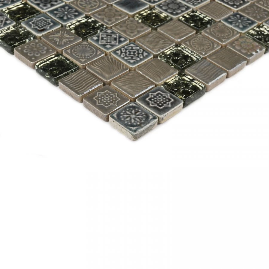 Мозаика Bonaparte Керамическая мозаика Morocco 23х23 глянцевая серая 30х30 см