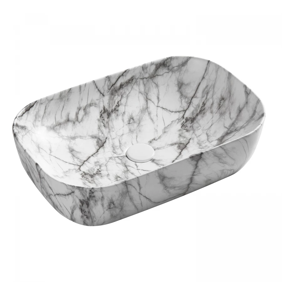 Раковина-чаша Azario накладная овальная темный мрамор AZ-2143-P-M805 61x41x14.5 см